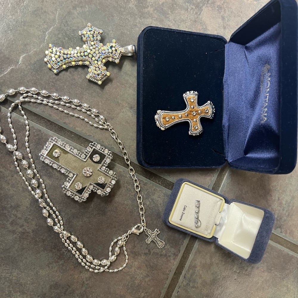 Montana Silversmiths Gold and Silver Cross Jewelry Collection